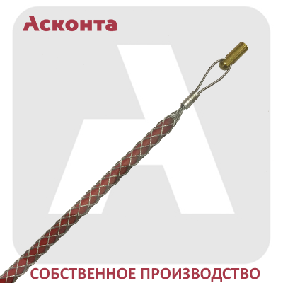 КЧЛ6/М6 Кабельный чулок для легкого кабеля 4-6мм с резьбовым наконечником М6 и петлей, L=150мм