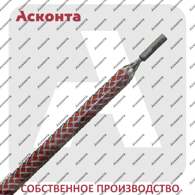 МЧ20/М12x1 Чулок для кабеля ⌀10-20мм с резьбовым наконечником М12 шаг 1 для УЗК 11мм, L=700мм